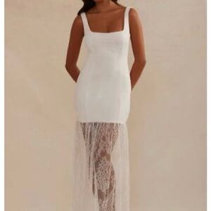 Birdy Grey Ellie Lace Ruffle Hem Dress